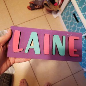 Painted "Lane" Name Puzzle